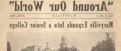 A student newspaper from the Maryville University Archives